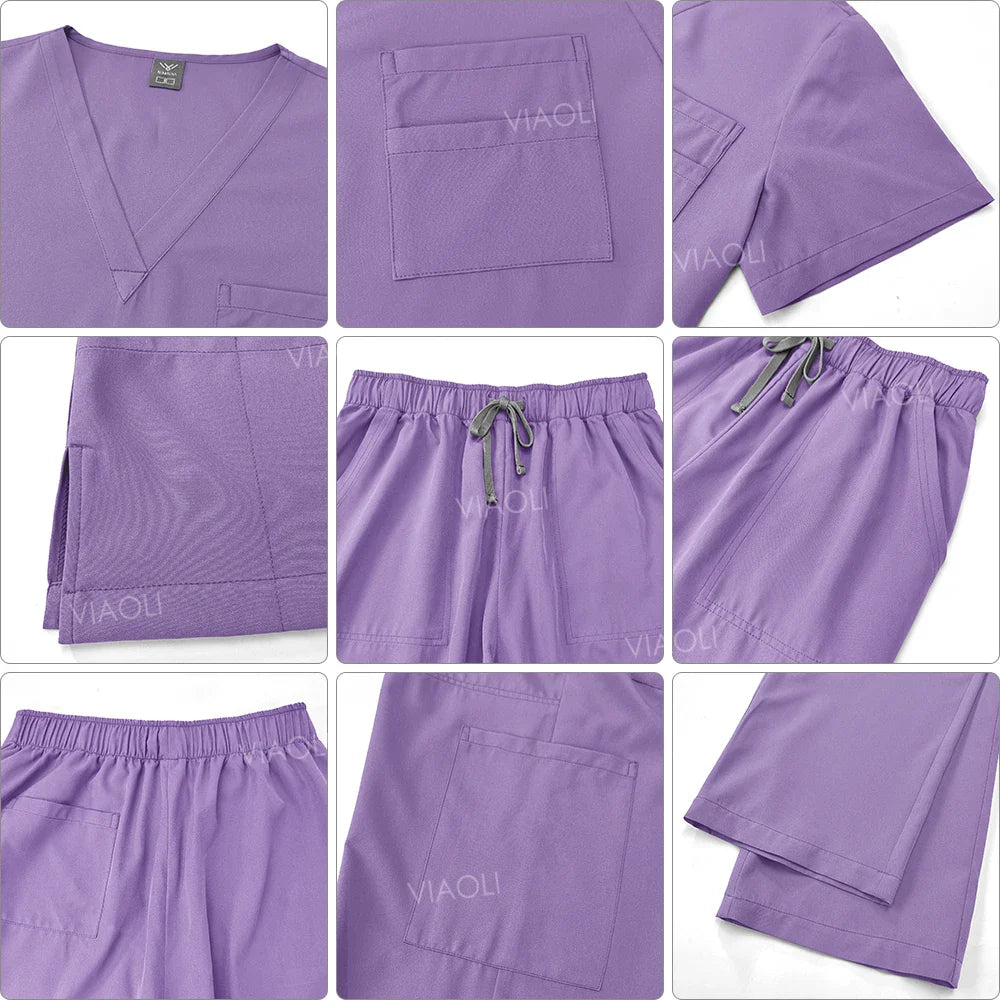 Women's Medical Scrub Uniform Set