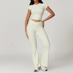 Women's 2-Piece Yoga Set: Crop Top & Leggings