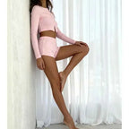 Women's Casual Cardigan & Shorts Set