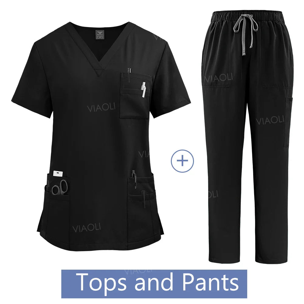 Women's Medical Scrub Uniform Set