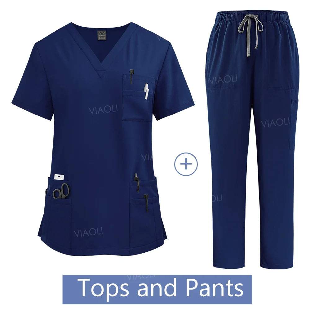 Women's Medical Scrub Uniform Set