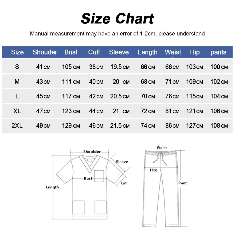 Women's Medical Scrub Uniform Set
