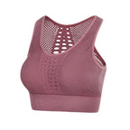 Seamless Mesh Women's Sports Bra Yoga Top