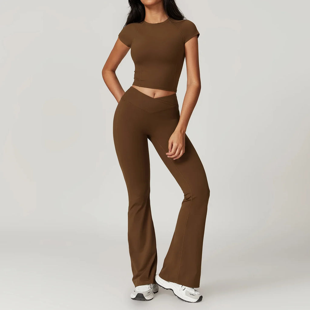 Women's 2-Piece Yoga Set: Crop Top & Leggings